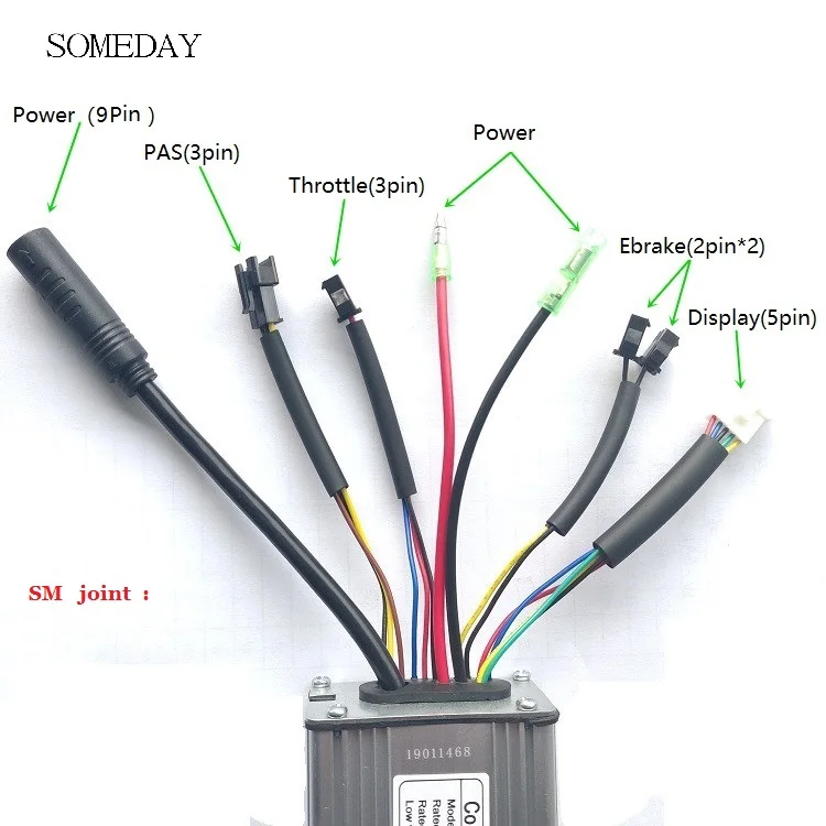 square wave(SM join) Когда-нибудь 36 V/48 V 17A Стандартный прямоугольную волну контроллер KT для бесщеточный 250 W/350 Вт мотор для центрального движения колеса - Цвет: square wave(SM join)