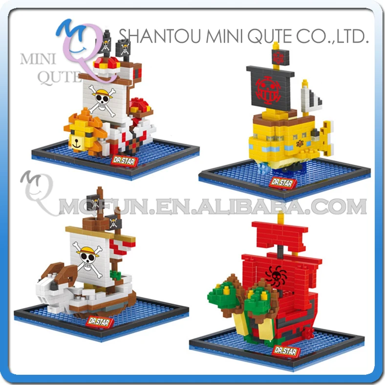 Мини Qute DR. STAR 4 стили one piece Going Merry корабль Автомобиля пластиковые строительный