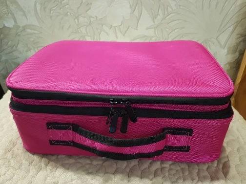 New Makeup Bag with Mirror Large Capacity Women Professional Cosmetic Manicure Bag Portable Make up Organizer Storage Bags