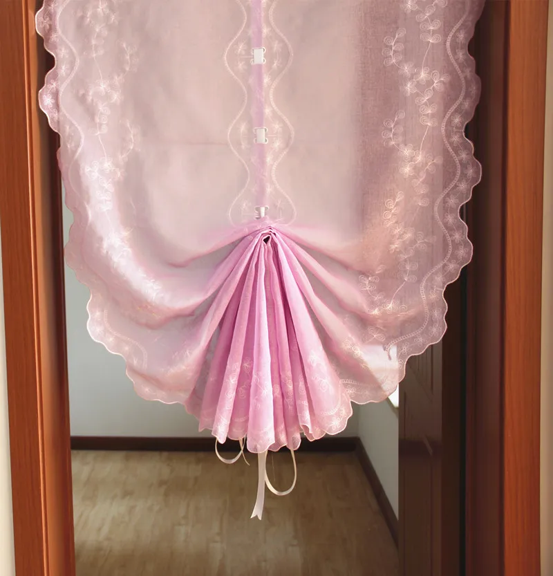 Романтические фиолетовые вышитые занавески с воздушными шарами вуаль шторы