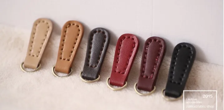 5 шт./лот цветной съемник молнии/съемник молнии из коровьей спилковой