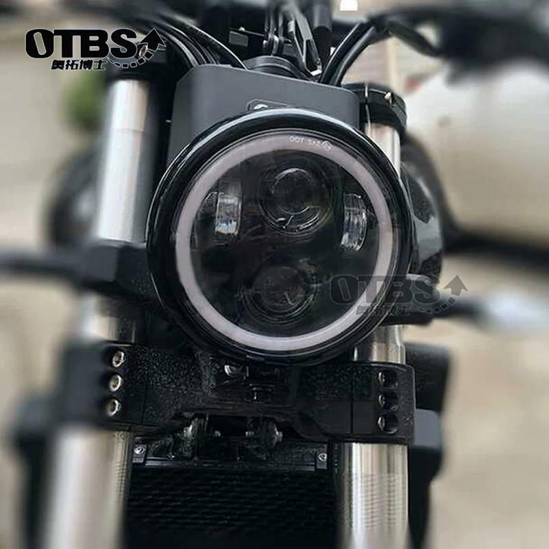 OTBS 5 75 дюймов Ангел глаз DRL фара мотоцикла для Harley Sportsters XG XR VRSCD Dyna проектор