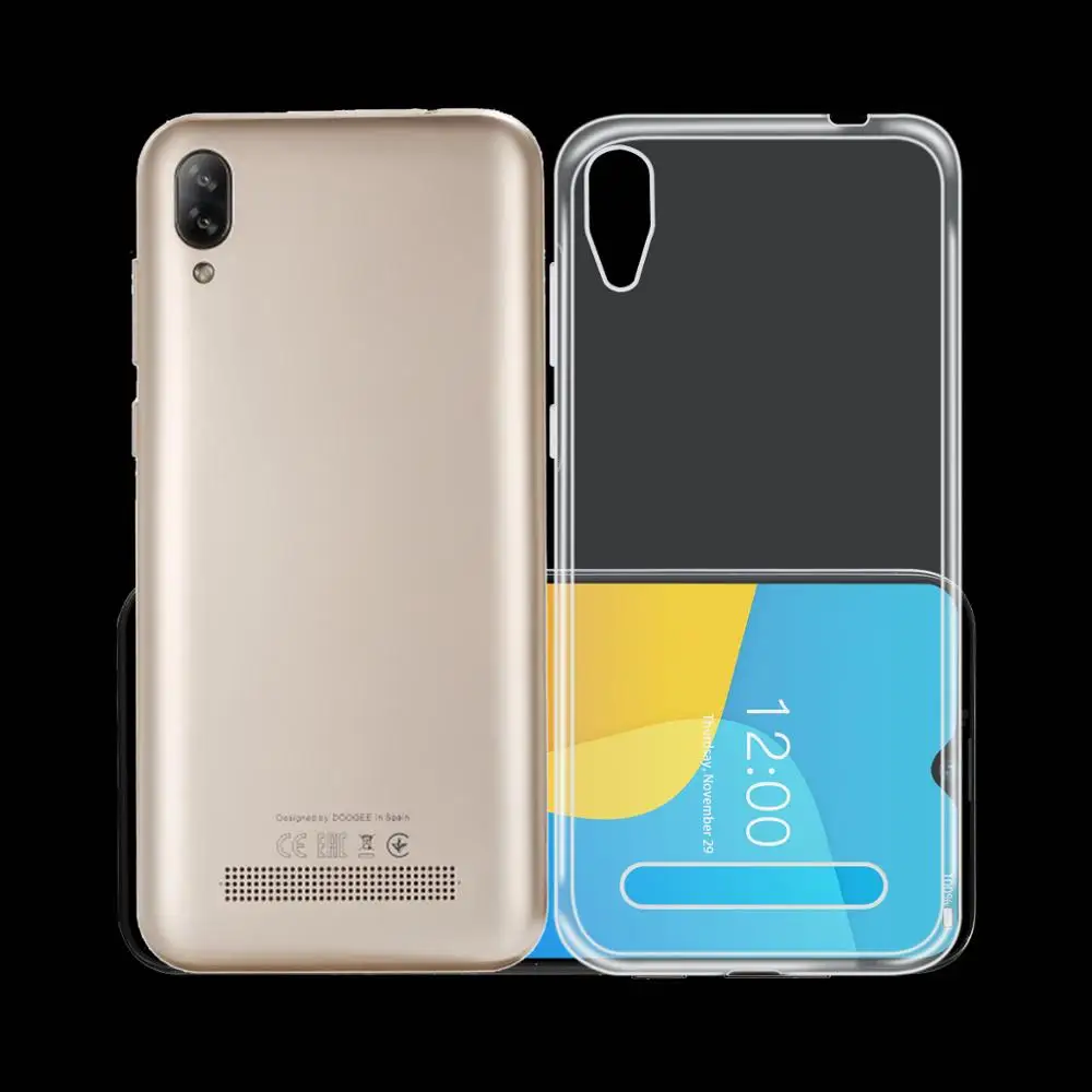 Для DOOGEE Y8C полная защита противоударный ТПУ силиконовый прозрачный чехол для