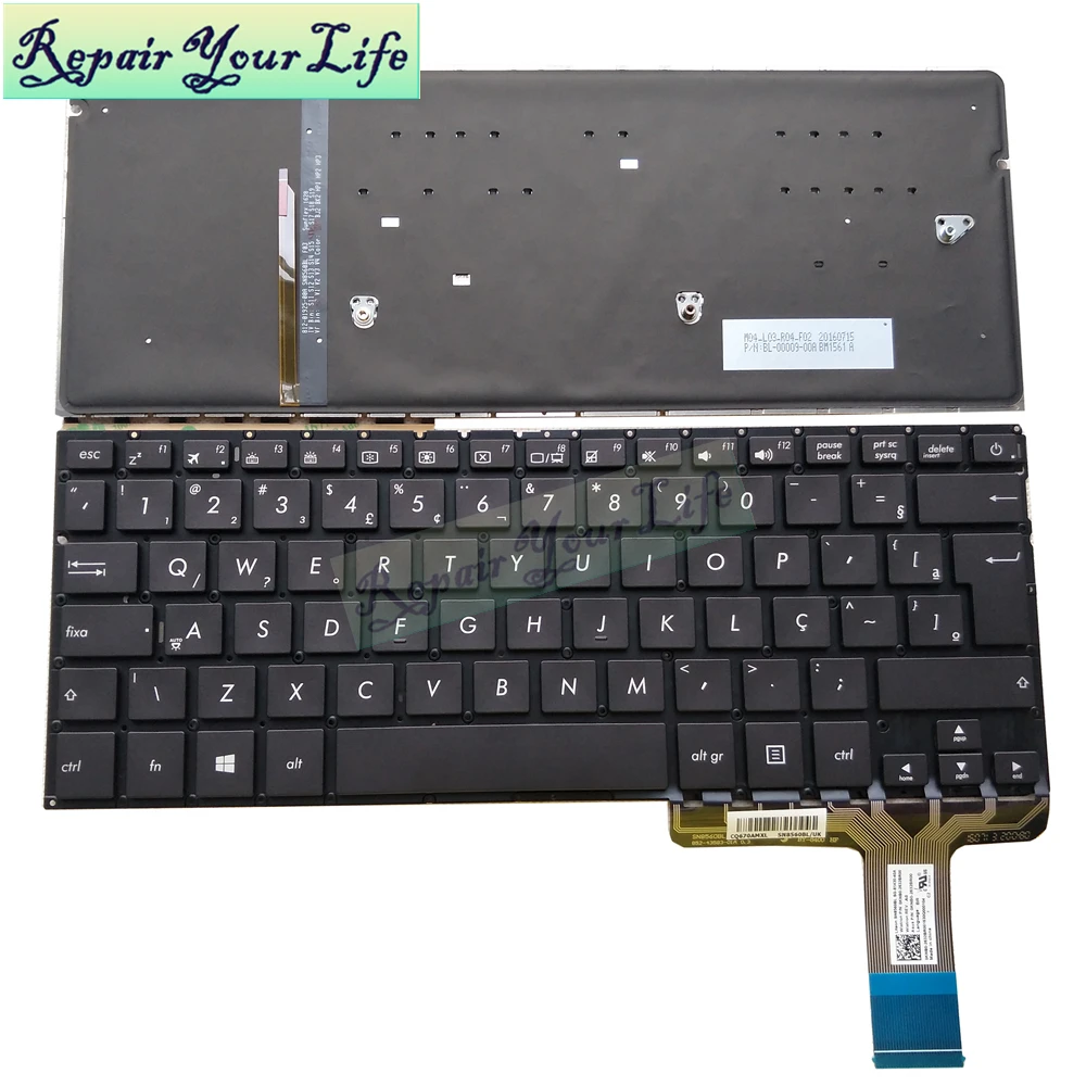 Бразильская клавиатура UX330 с подсветкой для ASUS zenbook UX330U UX330UA UX330UAK BR ноутбуков 0KNB0
