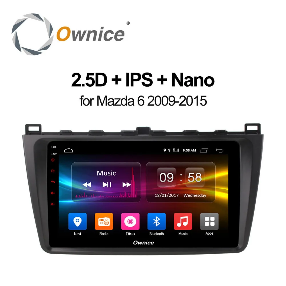 Ownice c500 + Android 8 1 для Mazda 6 2009-2015 автомобильный DVD-плеер ядер 2 Гб ОЗУ 4G LTE SIM WIFI BT GPS карта