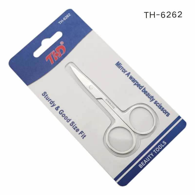 1 шт. ножницы для макияжа из нержавеющей стали изогнутый кончик маленькие бровей