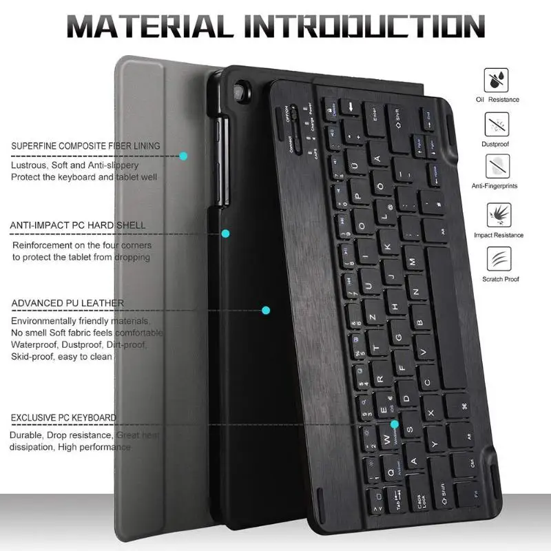 Bluetooth Магнитная клавиатура с чехол для samsung Galaxy Tab A 10,1
