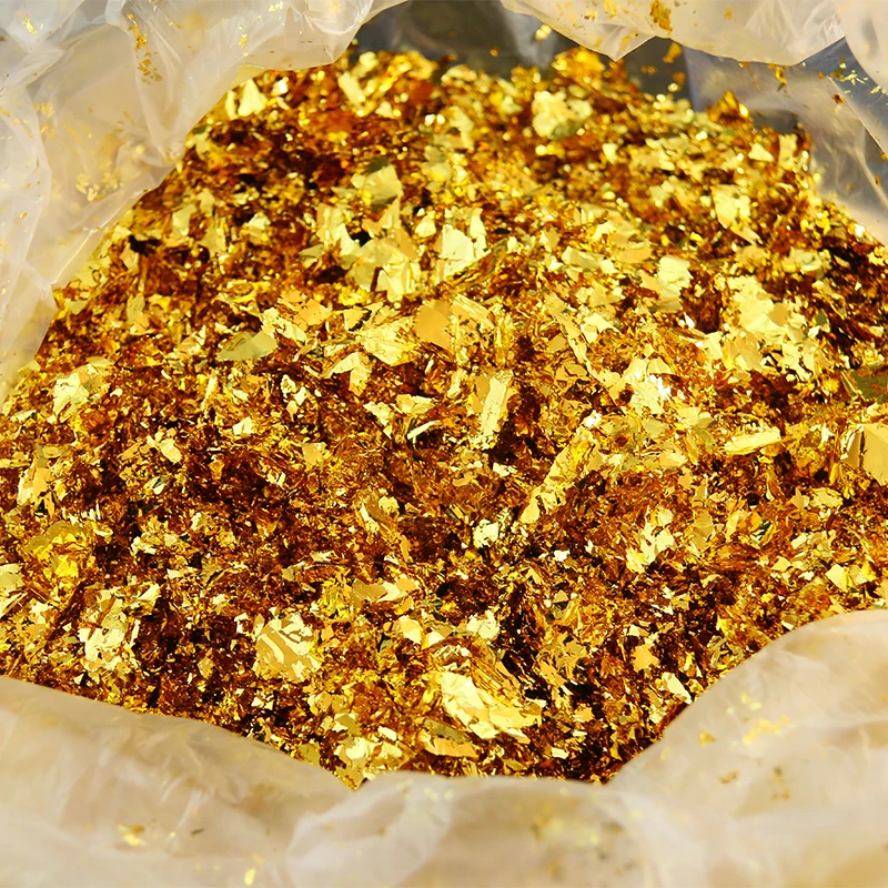 Золоченая картина Золотой лист/фольга 15 г блестящее украшение стекло ремесло
