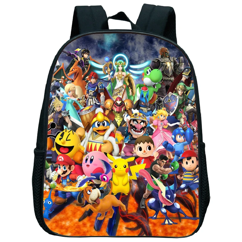 5 New Hot Super Mario Smash Bros Children School Bag Baby Small School Bags Kindergarten Schoolbag Cute Kids Backpacks Kawaii - Цвет: 5