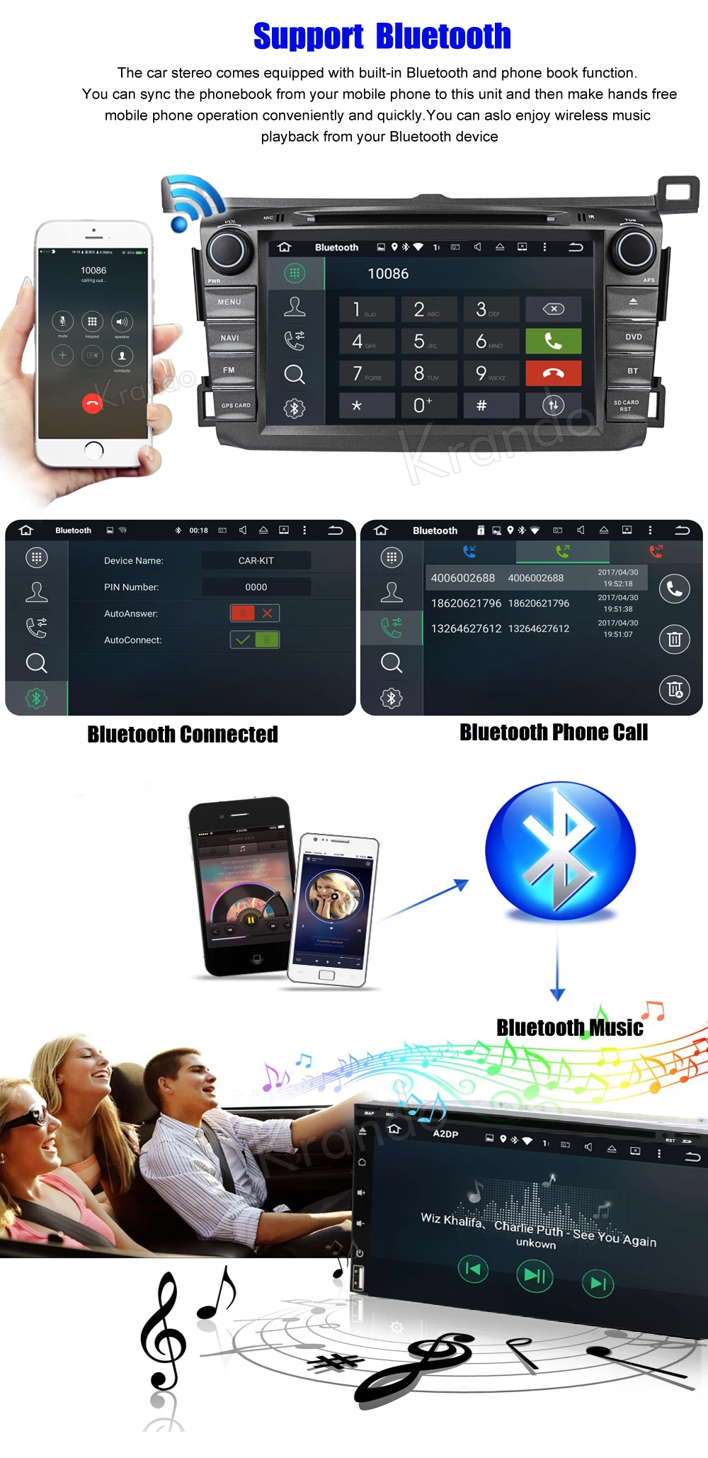 Krando 8 &quotAndroid 0 автомобильный dvd gps навигационная мультимедийная система для Toyota RAV4