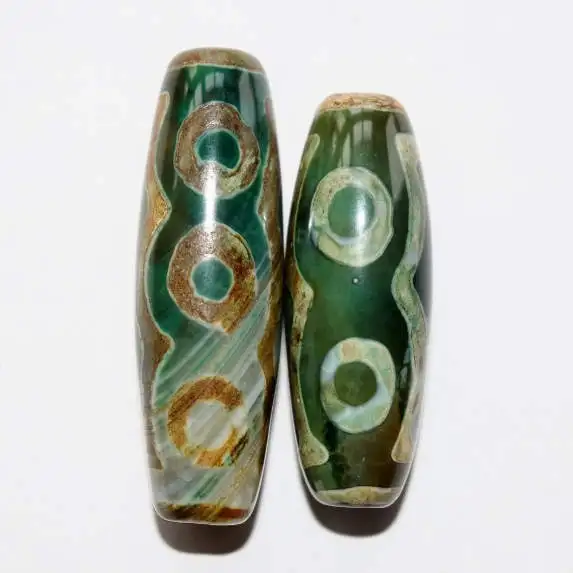 Большие тибетские бусины Dzi этнический Тибетский гравированный Агат камень Zee Zi