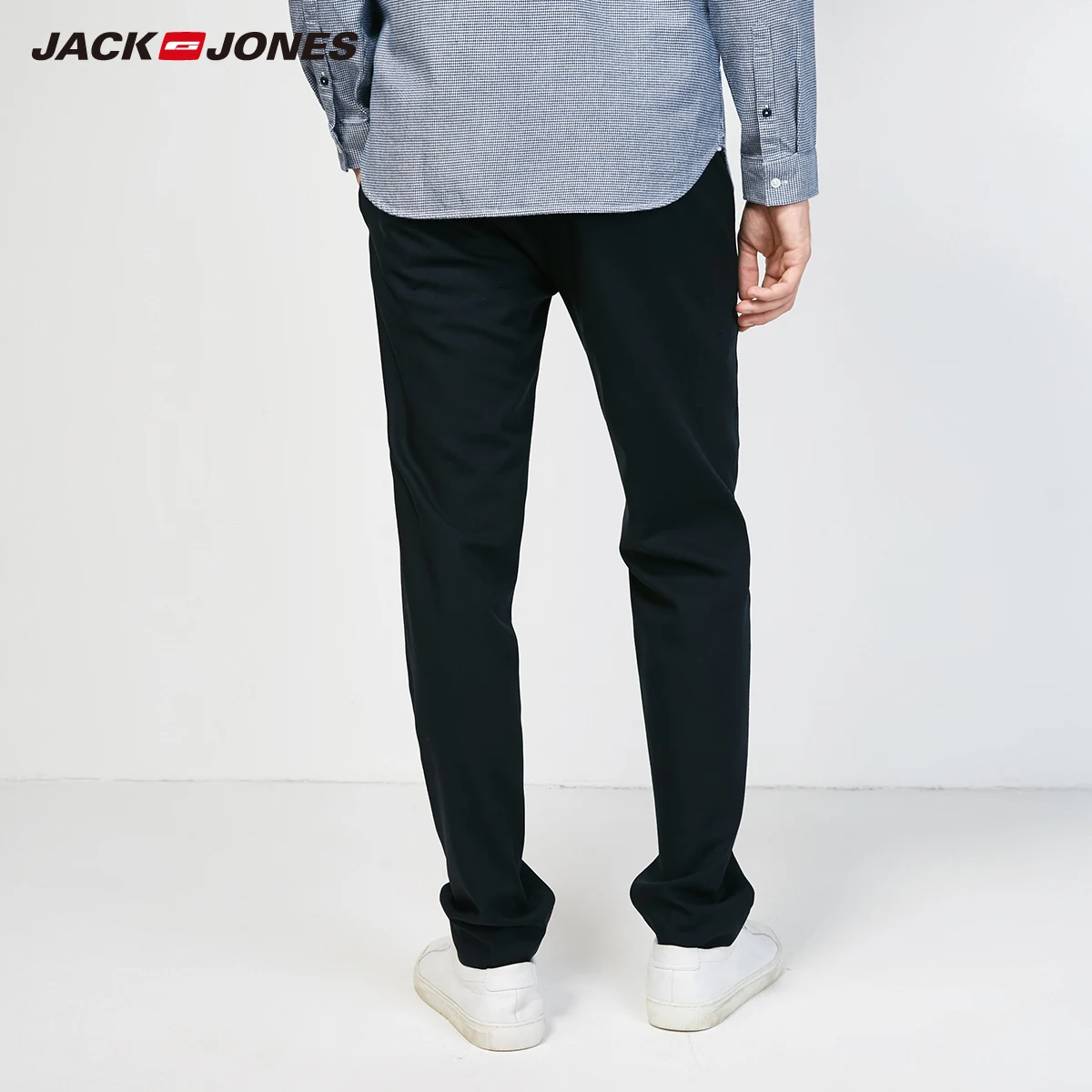 Мужские повседневные длинные черные брюки Jack Jones модные 217314550 2019 | Мужская одежда
