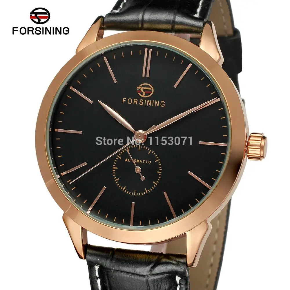 Forsining relogios FSG8083M3R2 Автоматические Мужские Роскошные импортные часы с черным