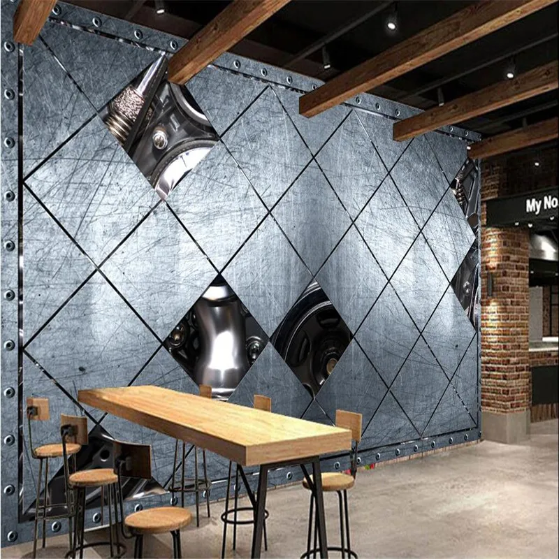 Настенная бумага 3d роспись Декор фото фон фотография Металл Искусство