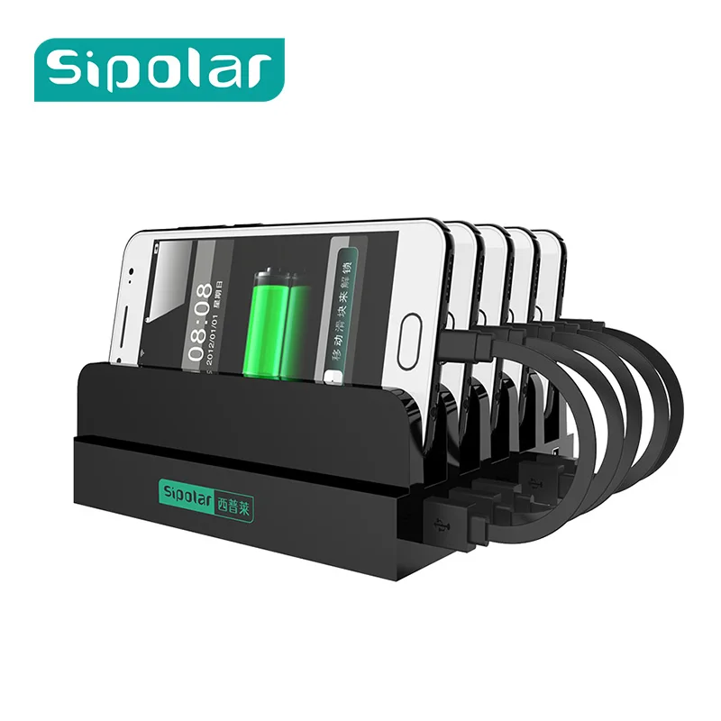 USB зарядная док станция Sipolar 6 портов зарядное устройство 2 5a для телефонов Android