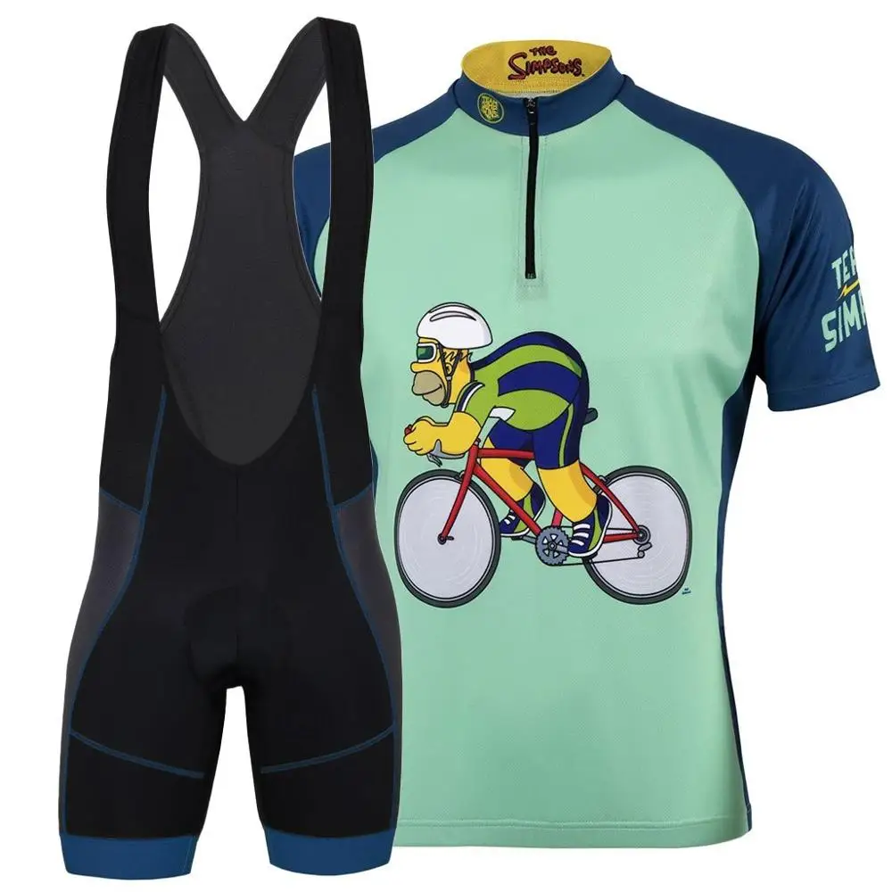Xvertex Cycling jersey 2019 Team Simpson cycling clothing homer Ropa ciclismo New style short sleeve Jersey riding sports wear | Спорт и