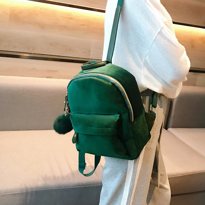 DIEHE рюкзаки Для женщин велюр Bagpack Softback Твердые модная сумка мягкая ручка Mochilas Mujer