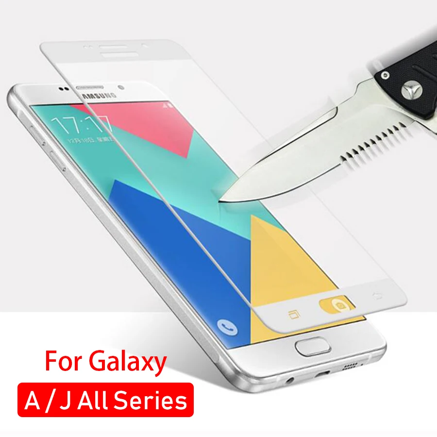 Защитное стекло для Samsung J3 J5 J7 A3 A5 2017 2016 чехол из закаленного стекла на Galaxy J4 J6 A6 Plus