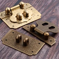 5040mm box latch antique bronze brass box suitcase toggle latch buckles wooden box lock home diy wood working with 6pcs nails