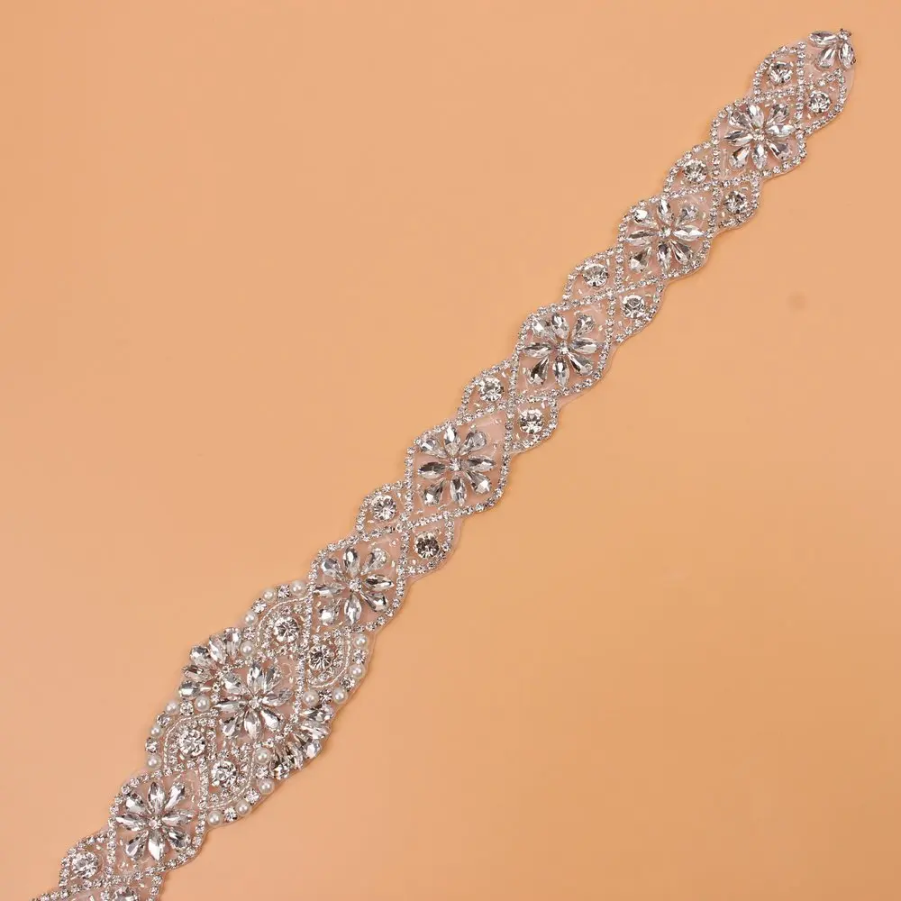 (5 шт.) оптовая продажа Горячая фиксация железа пришить Кристалл Серебряный