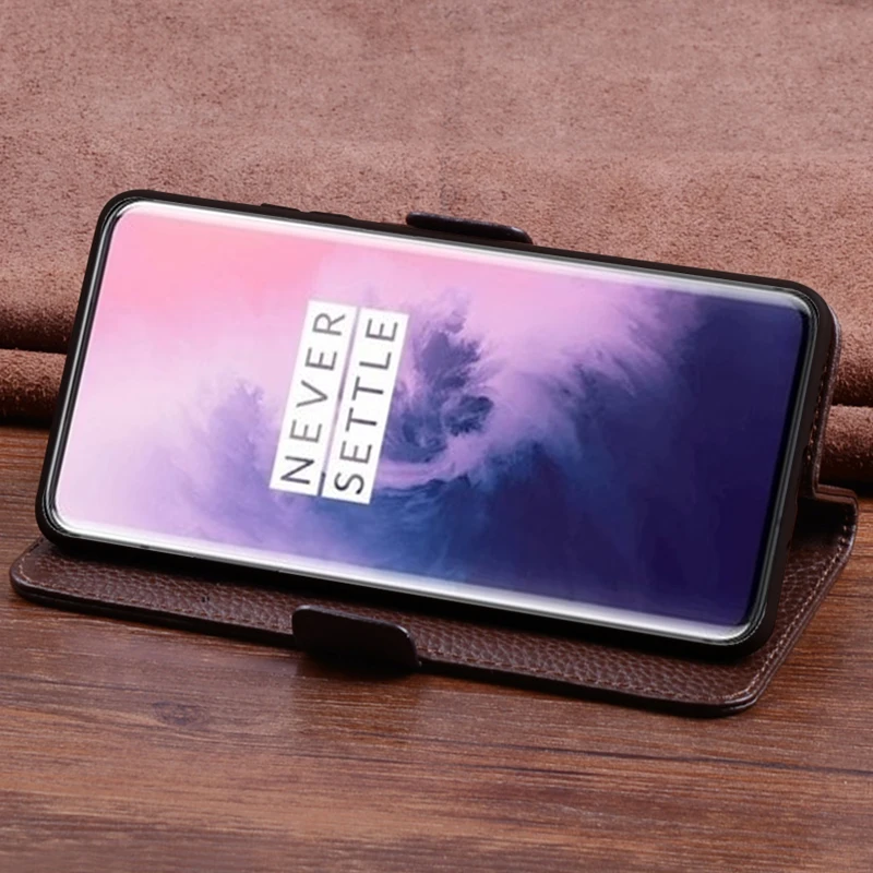 Флип-чехол aibloly из натуральной кожи для Oneplus 7 Pro защитный чехол телефона кожаный