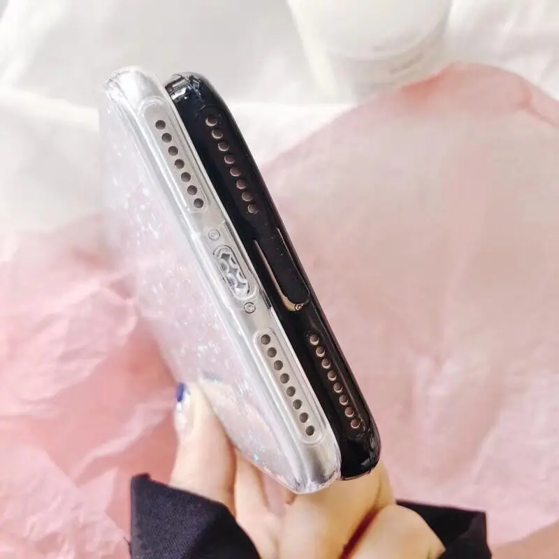VANFOO LUXURY Allochroic Glitter Case For iPhone X 7 8 Plus 6 6s Green Blue Color Soft Epoxy Bling Paillette TPU Back Cover |