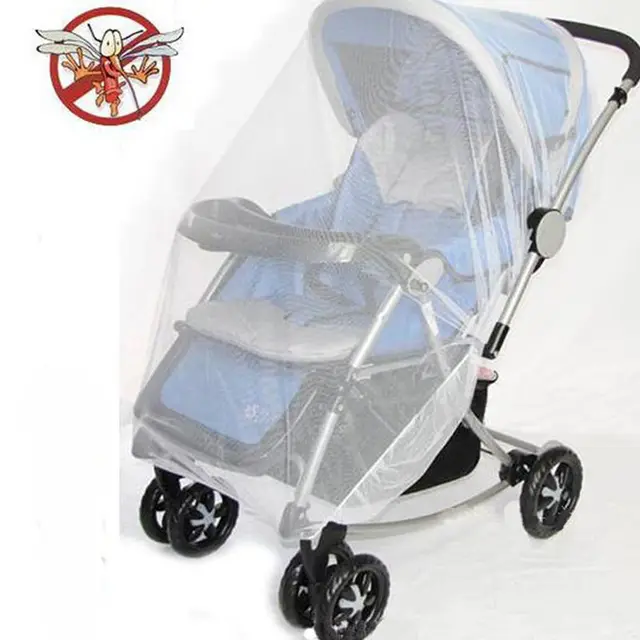 2018 Brand New Newborn Toddler Infant Baby Stroller Crip Netting Pushchair Mosquito Insect Net Safe Mesh Buggy White 5