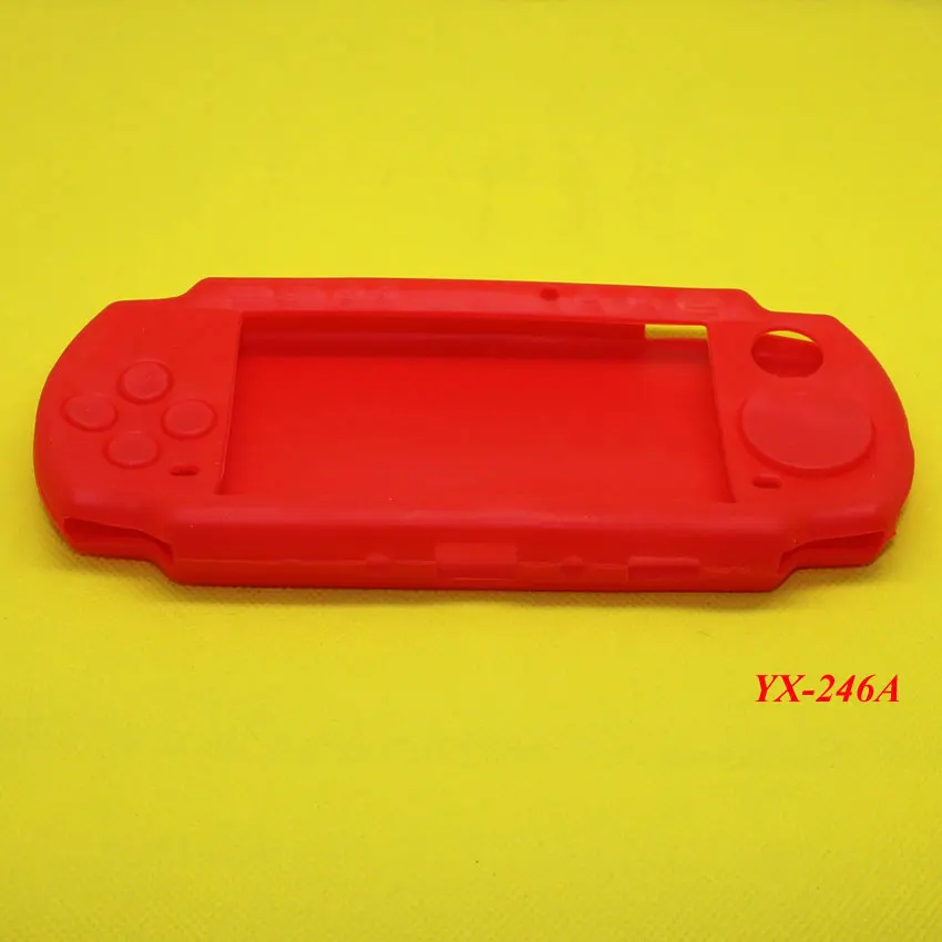 Cltgxdd YX-246, 4 цвета, мягкий силиконовый резиновый чехол для psp 2000 3000, игровой контроллер, мягкий гелевый защитный чехол - Цвет: A for Red