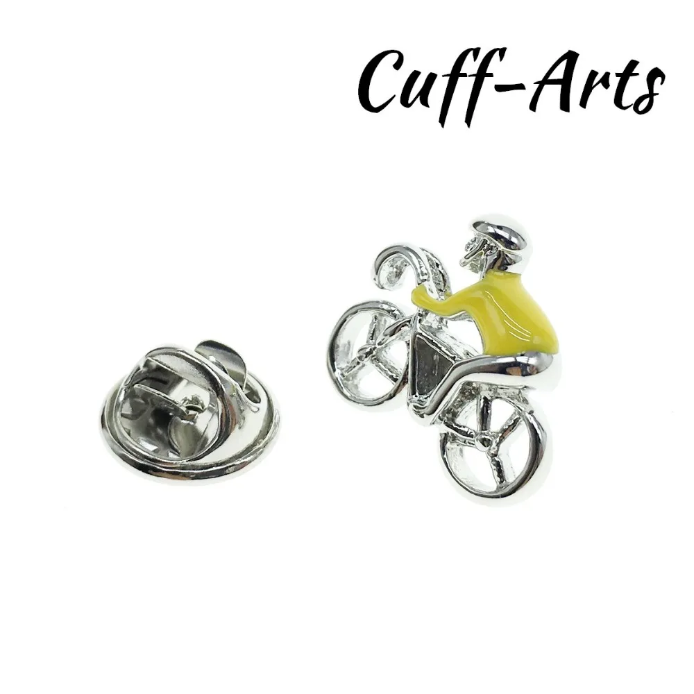 Cuffarts Lapel Pin Yellow Racing Bike Badge Brooch Hijab Enamel Broche Pusheen P10083 | Украшения и аксессуары