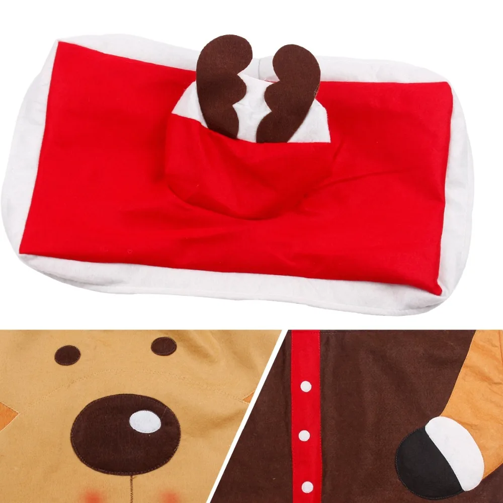 FENGRISE 3 шт. Необычные Санта Клаус коврик для ванной комнаты Набор контурный Туалет