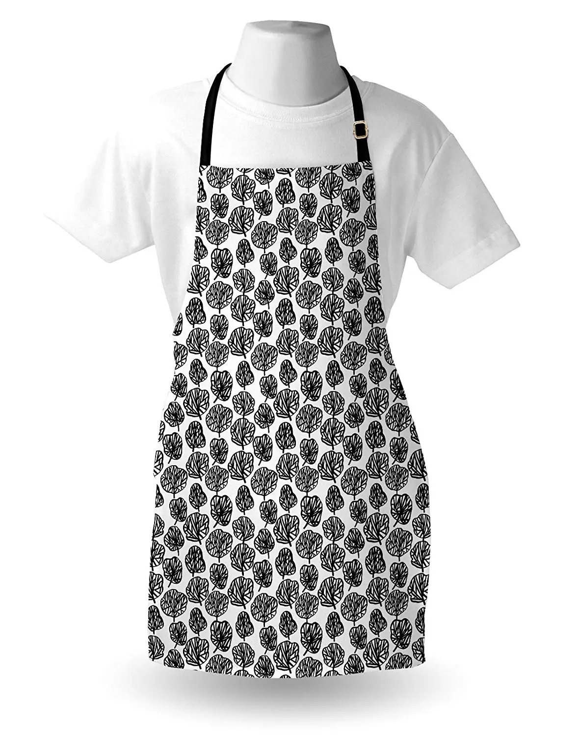 Под морем фартук монохромный коралловый узор простая ручная нарисованная