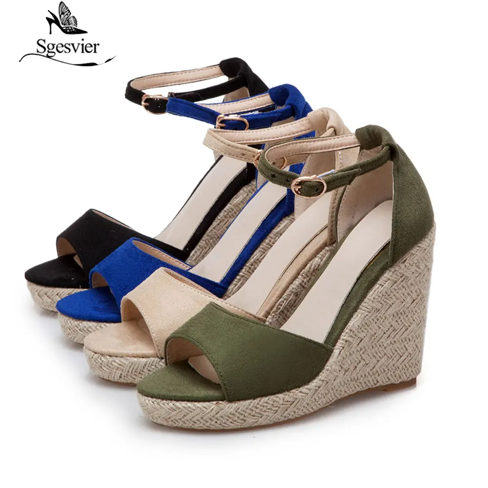 Sgesvier обувь женские сандалии Женская в римском стиле Обувь на платформе толстом с