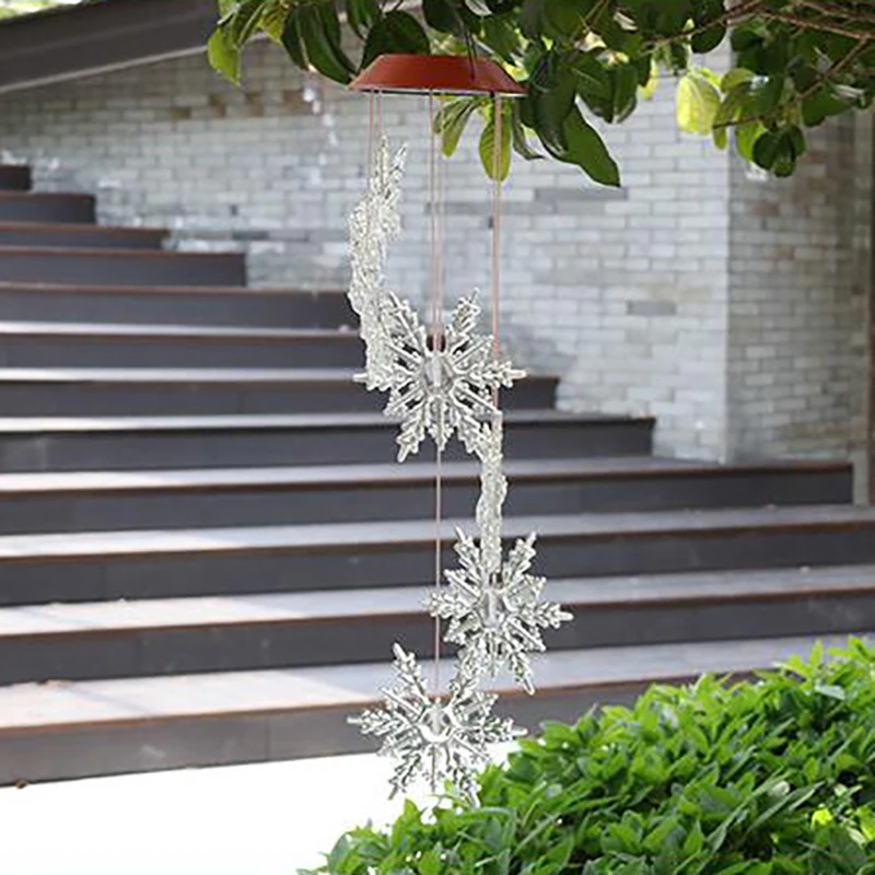 1 шт. ветряные колокольчики огни меняющие солнечный свет Висячие ночник