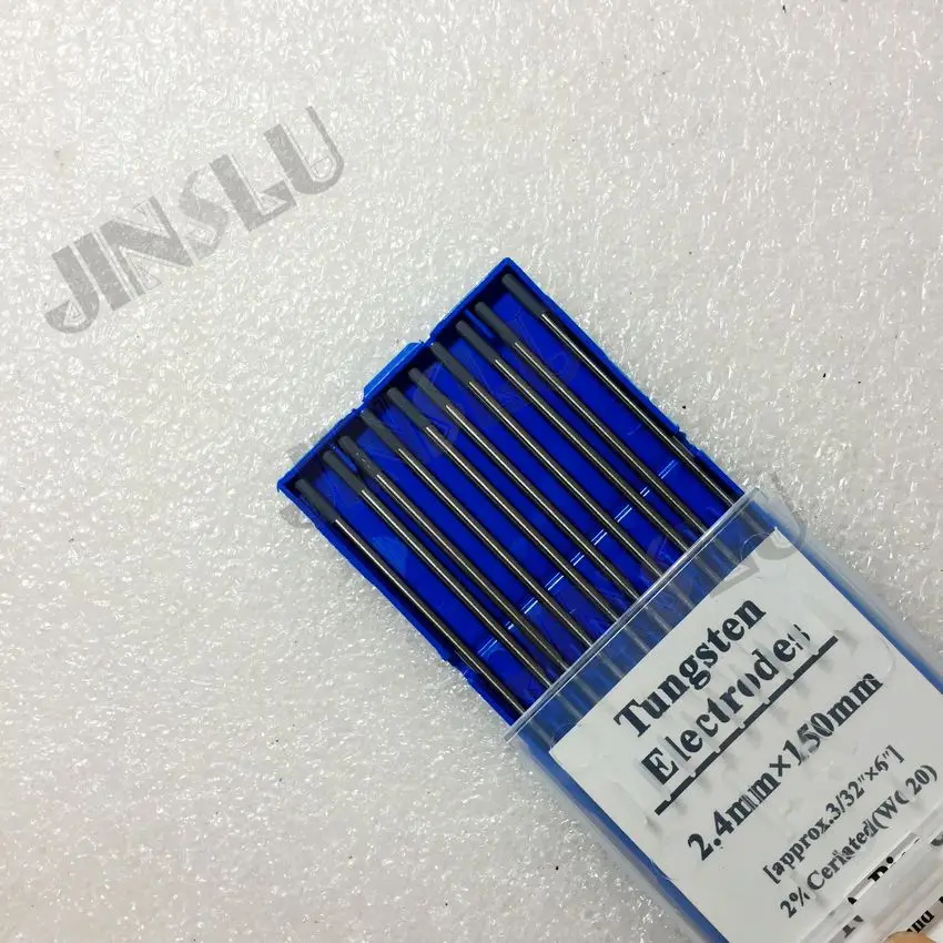 

Бесплатная доставка DC TIG сварочный вольфрамовый электрод 2% Ceriated WC20 наземная отделка 2,4*150 мм 3/32 "x6" 10 шт