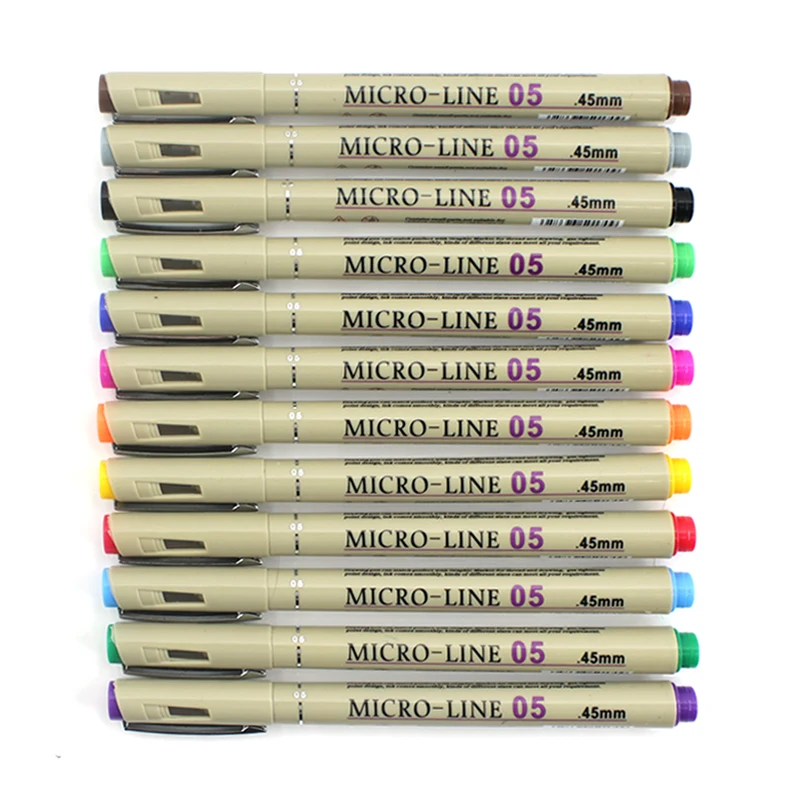 Copic маркеры 12 цветов 0 5 мм иглы микроны надпись ручка Touchfive Fineliner цветные эскиз