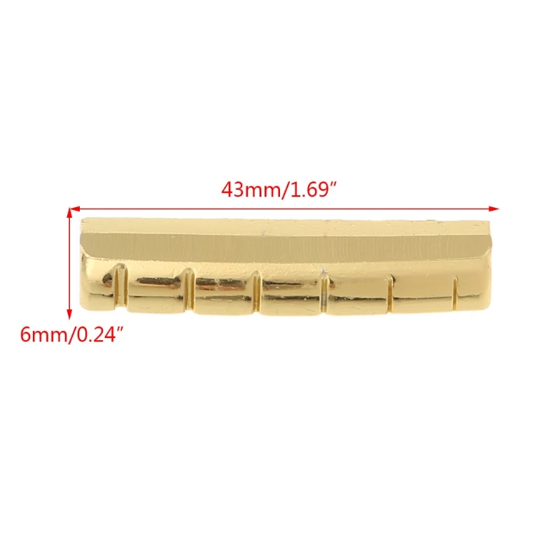 6 String Slotted Guitar Nut For Stratocaster 43mm LP Replacement Accessories | Спорт и развлечения