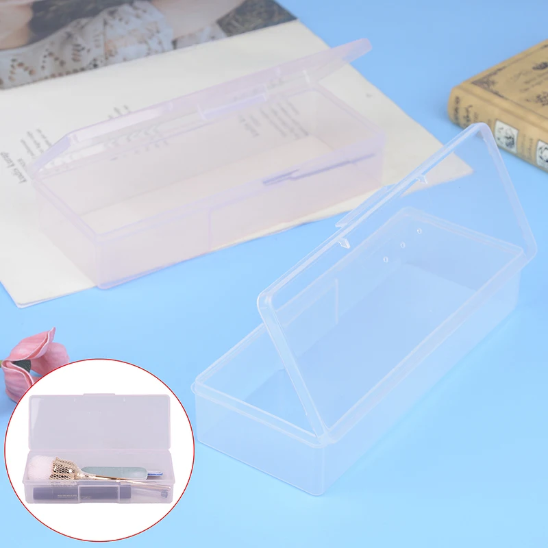 Пластиковые прозрачные принадлежности для ногтей набор кистей коробка хранения