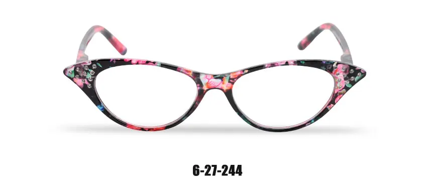 SOOLALA очки для чтения «кошачий глаз» женские Кристальные оправы для очков диоптрийные Дамские очки для дальнозоркости+ 1,0 1,25 1,5 1,75 до 3,5