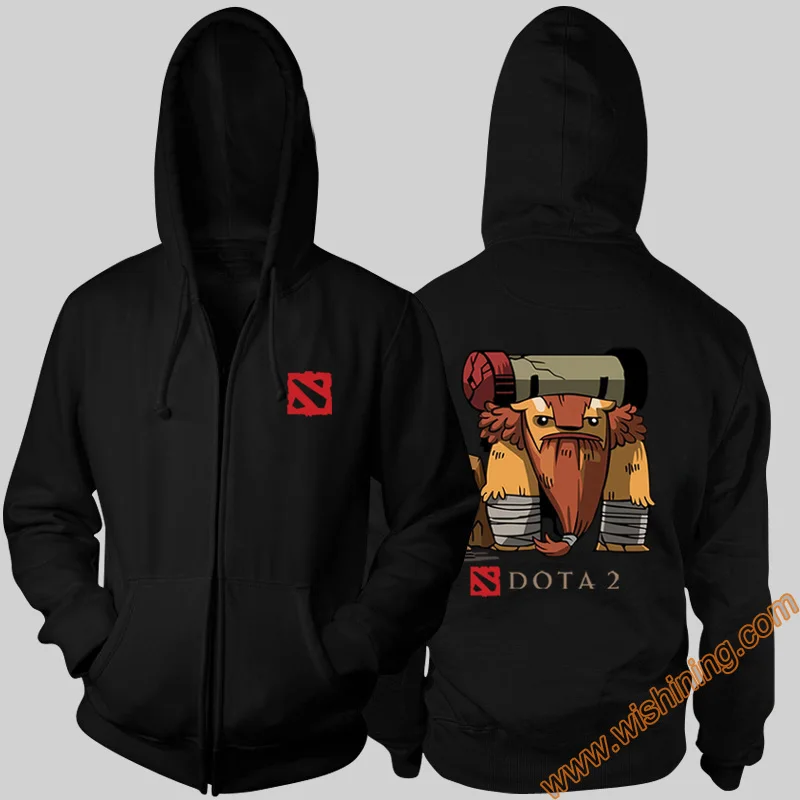 DOTA 2 Hero Gyrocopter Lina bristleback толстовки DOTA2 3xl большой размер полная молния толстовки с капюшоном Wishining