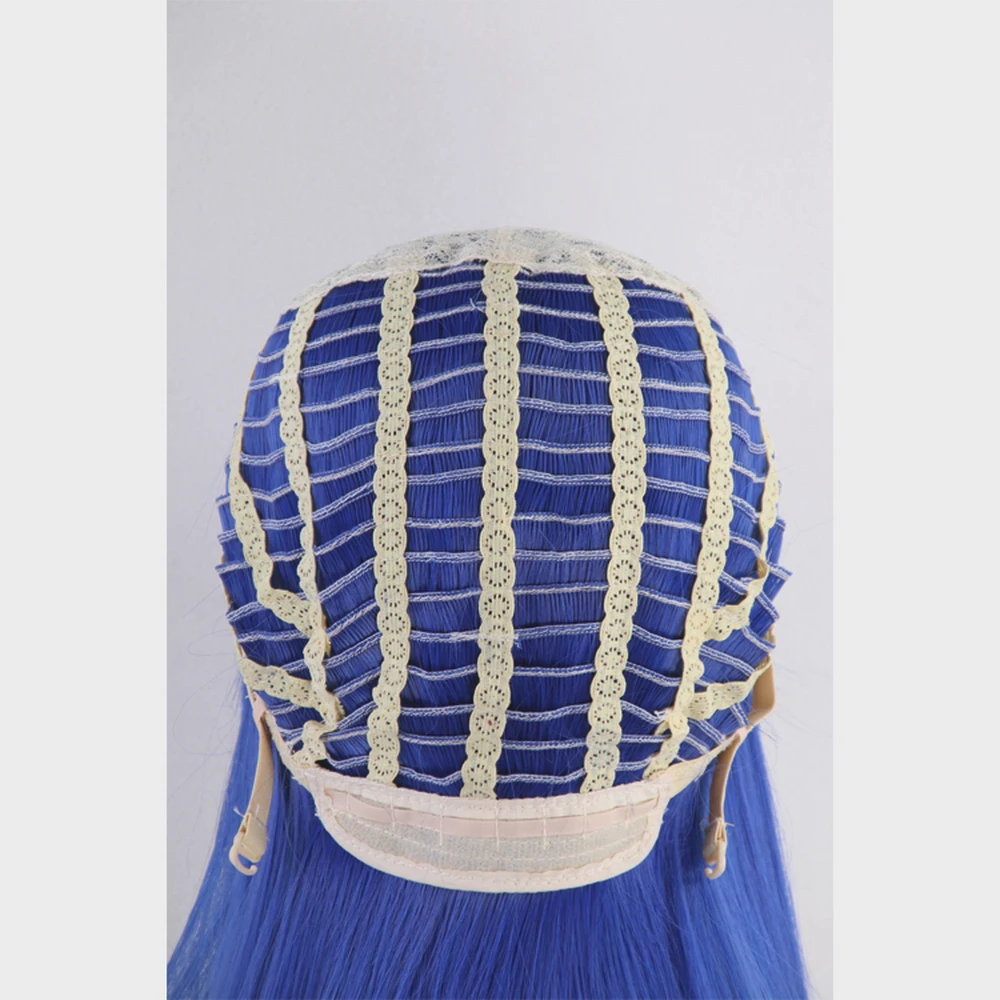New POP TEAM EPIC Cosplay Wig Costume Play Wigs Yellow Blue Pop Pipi Halloween Costumes Hair Free Shipping High Quality