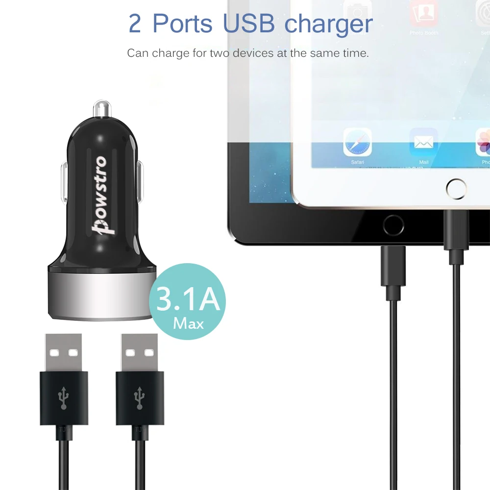 Автомобильное зарядное устройство 5 В 3.1A Быстрая зарядка двойной USB порт светодиодный дисплей прикуриватель адаптер для телефона Диагностика напряжения автомобиля для HYUNDAI