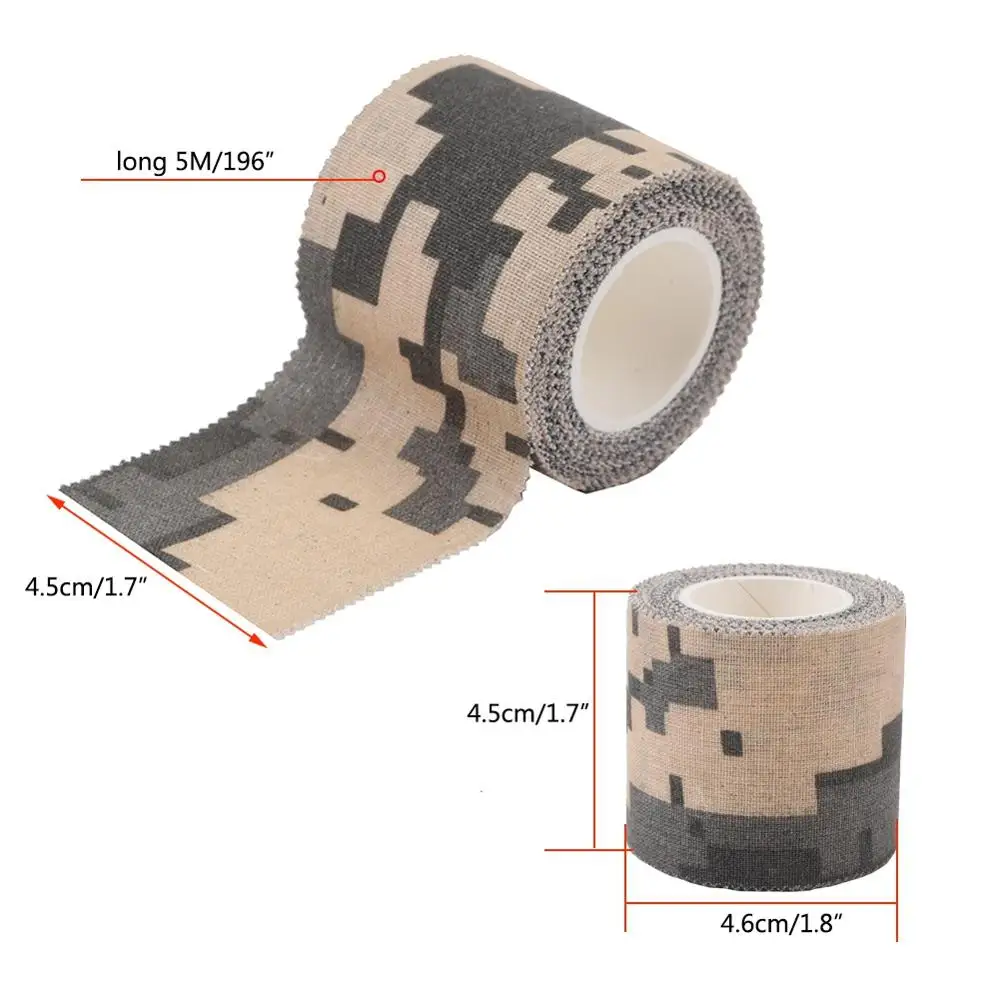 Камуфляжная армейская Нетканая когезионная повязка самоклеящаяся камуфляжная