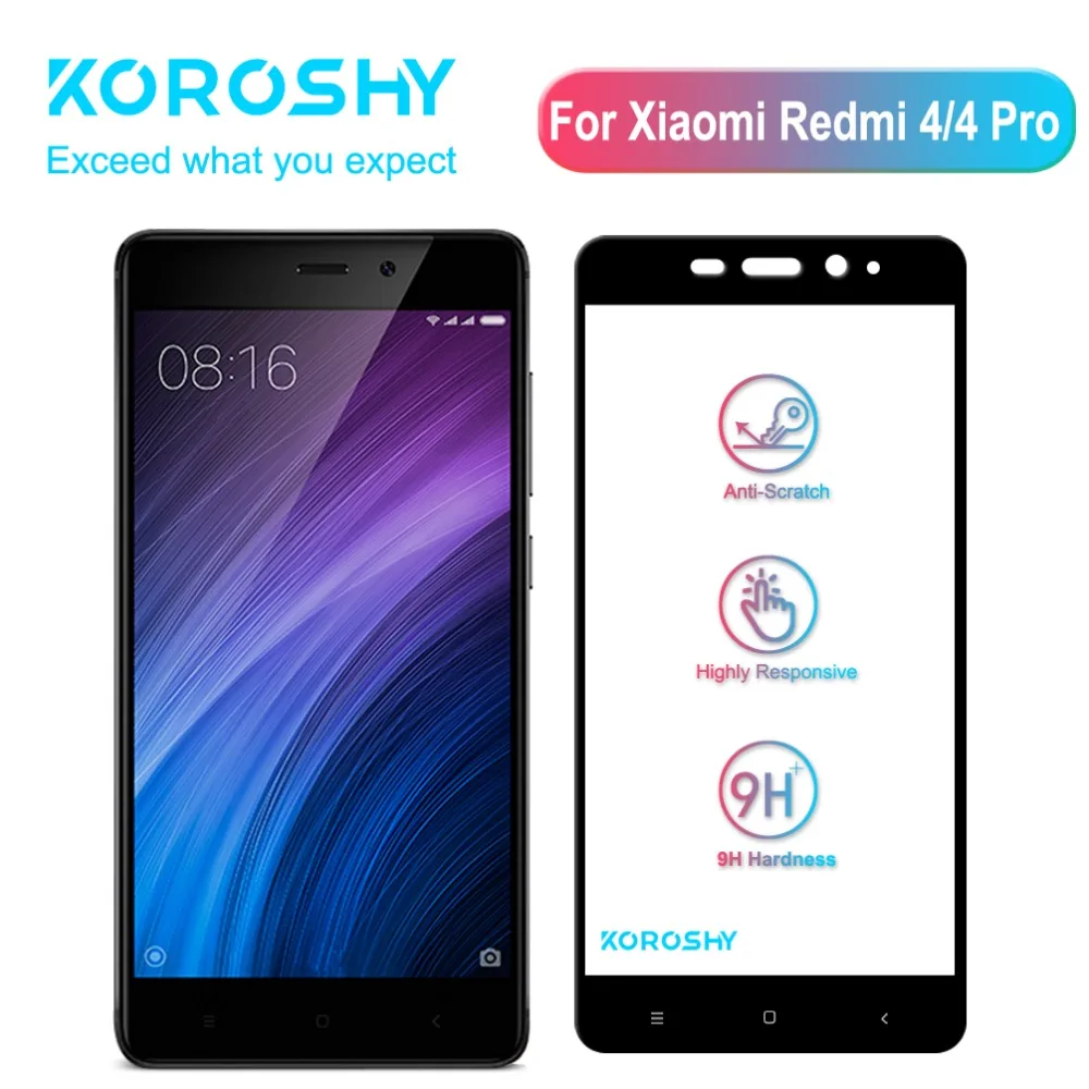 KOROSHY 2.5D полное покрытие закаленное стекло для Xiaomi Redmi 4 Pro Prime Xiomi Redmi4 Защитная