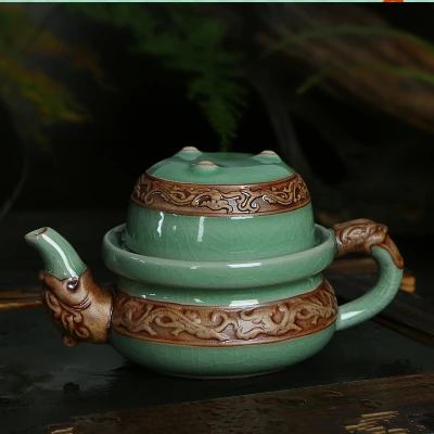 Оригинальный чайный чайник Ge в стиле дракона чашка для кекса 1 горшок + фарфоровый