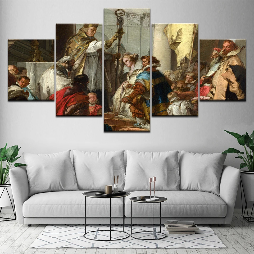 5 шт. картины на холсте для гостиной рамки Картины брак императора Фридриха