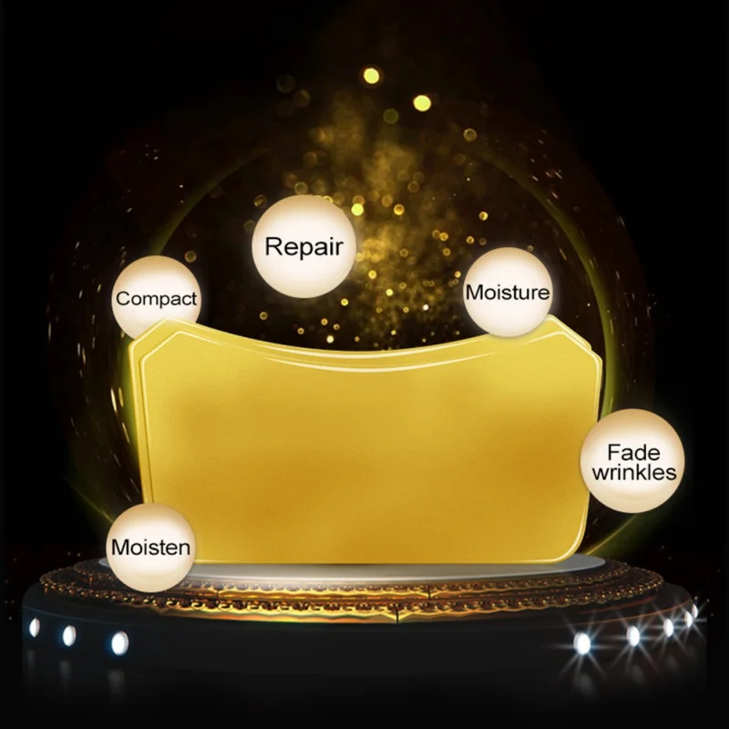 New Gold Neck Mask Crystal Powder Whitening Anti-Aging Care Moisturizing Remove Wrinkles N3 | Красота и здоровье