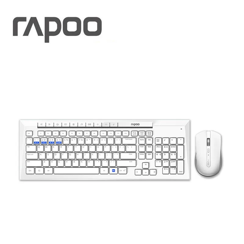 Rapoo мультимедиа беспроводная клавиатура мышь комбо с модным ультра тонким Whaterproof
