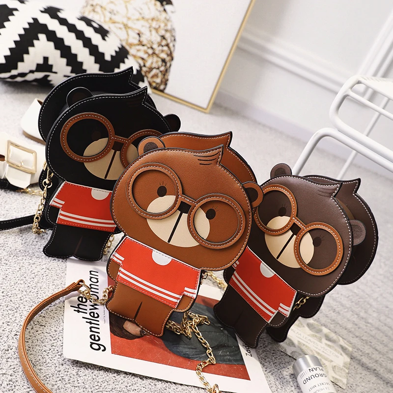 Милые формы медведя модные повседневные сумки сумка на плечо дамская сумочка