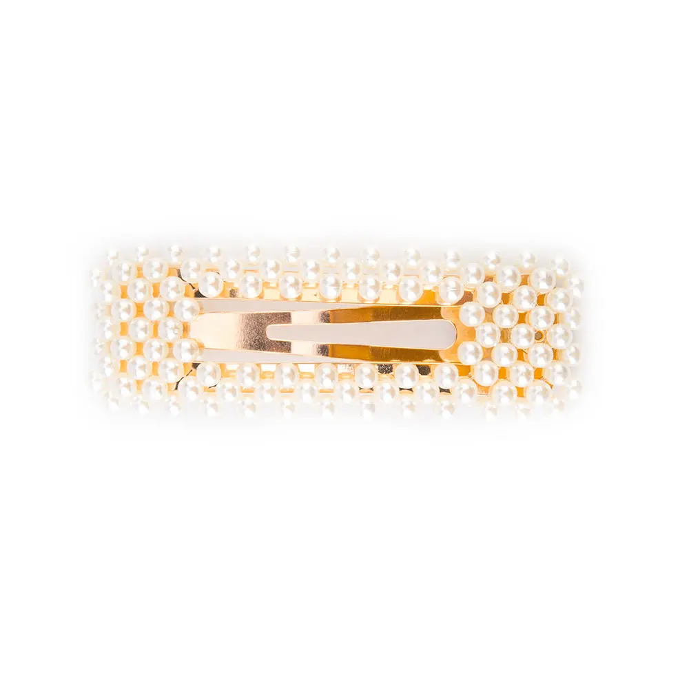 square gold Модные жемчужные BB заколки для волос для женщин, элегантный корейский стиль, заколка-палочка, Шпилька для волос, аксессуары для укладки волос - Цвет: square gold