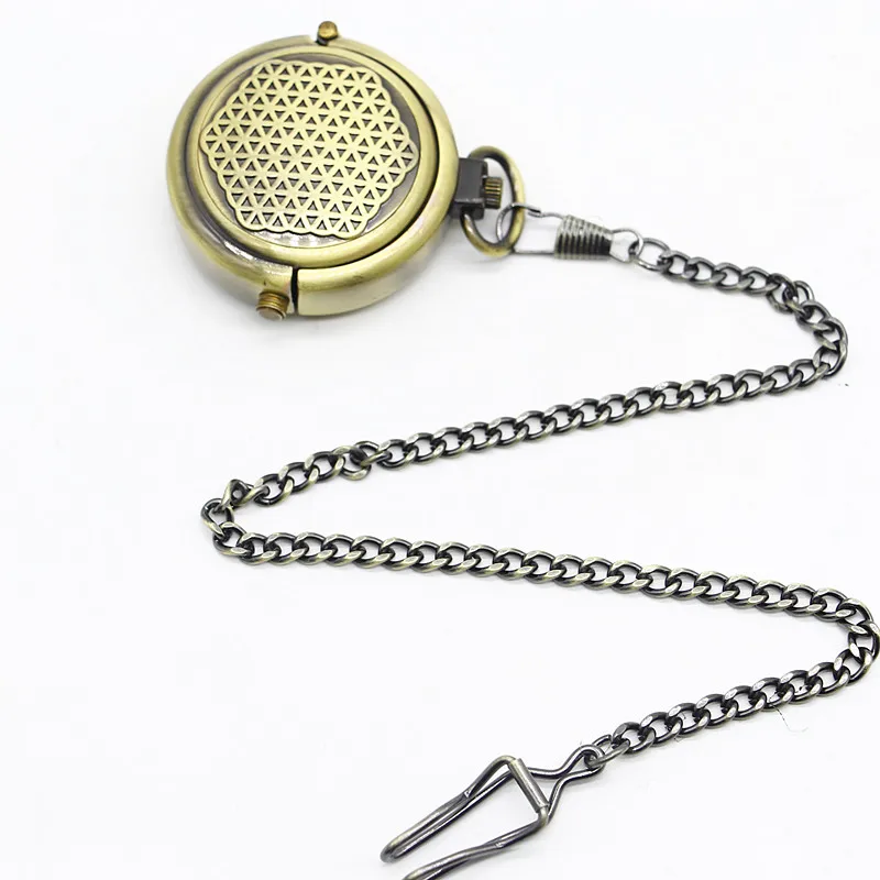 Featured Side Opening Roman Display Skeleton Hand Wind Mechanical Pocket Watch Retro Steampunk Fob Men's Clock with Chain